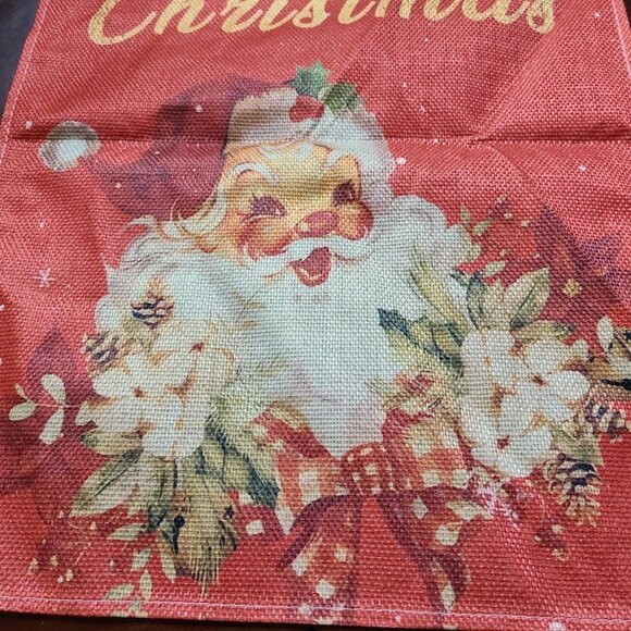 Christmas Table Runner Red Santa Decor Holiday Decoration Decorative Cloth - Picture 6 of 9